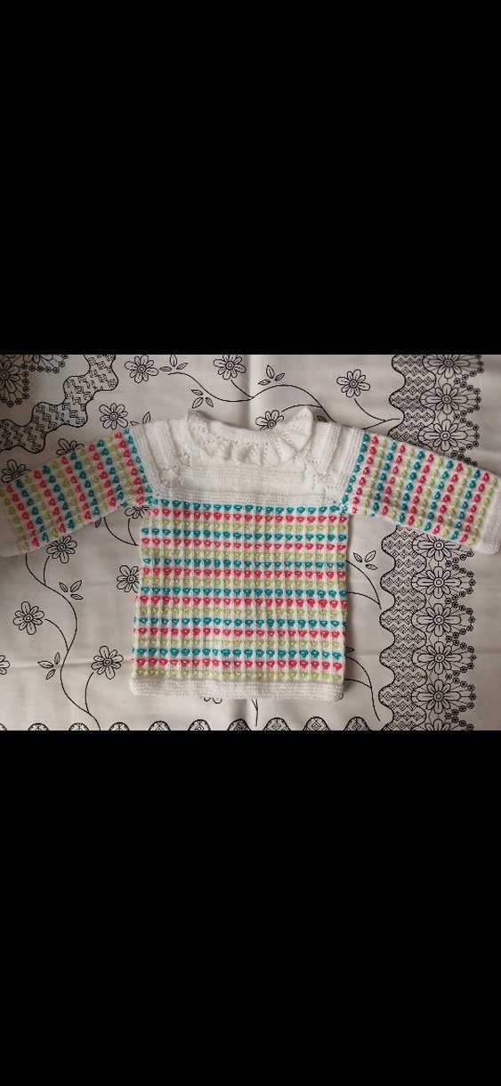 Kız Çocuk Renkli Nakışlı Triko Hırka - Görsel 3