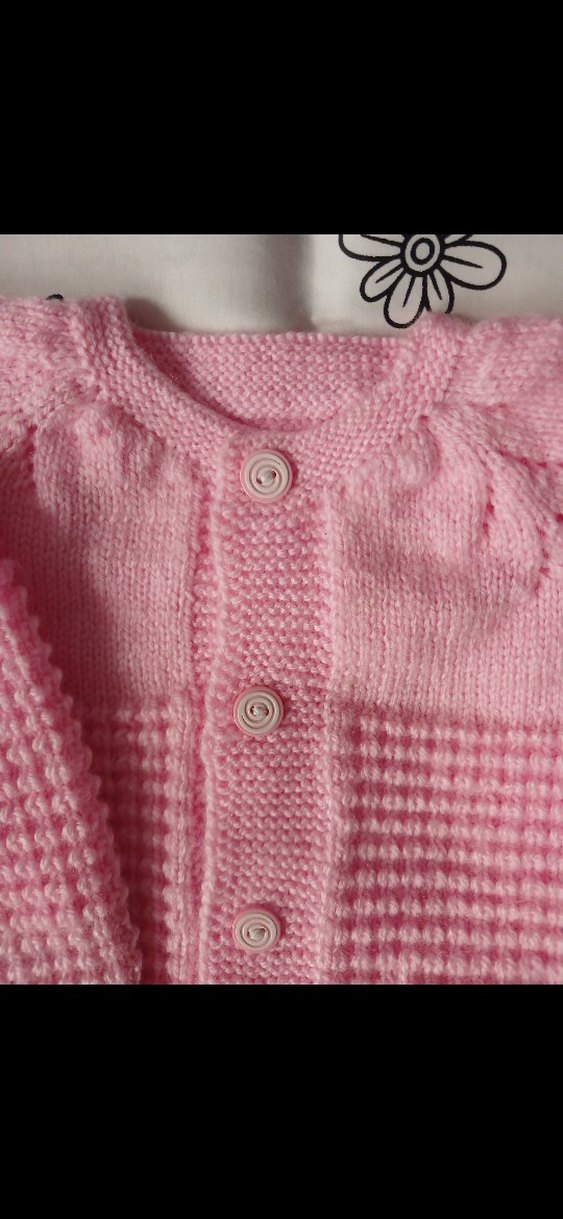 Pembe Örgü Kız Çocuk Ceket - Görsel 2