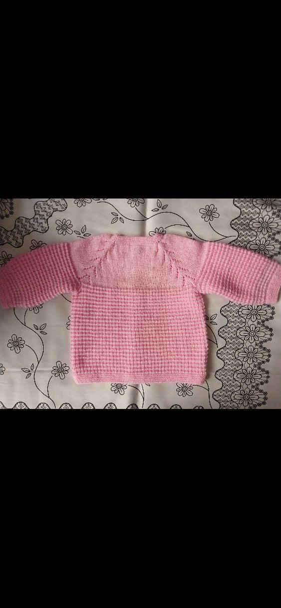 Pembe Örgü Kız Çocuk Ceket - Görsel 3