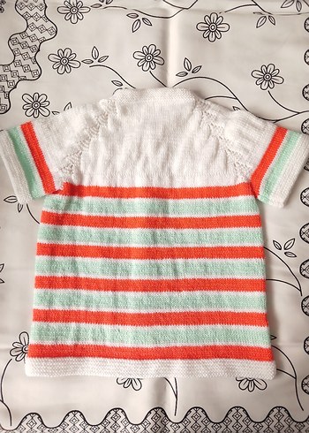 Kısa Kollu Renkli Örgü Yelek - Görsel 2