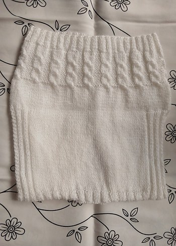 Beyaz Örgü Erkek Çocuk Süveter - Görsel 2