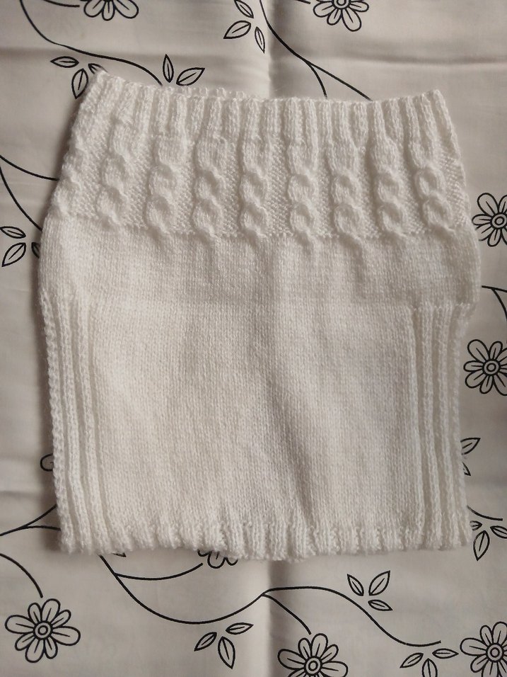 Beyaz Örgü Erkek Çocuk Süveter - Görsel 2