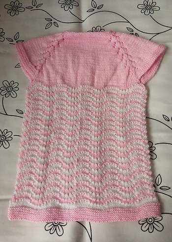 Kız Çocuk Pembe Örgü Kolsuz Yelek - Görsel 3