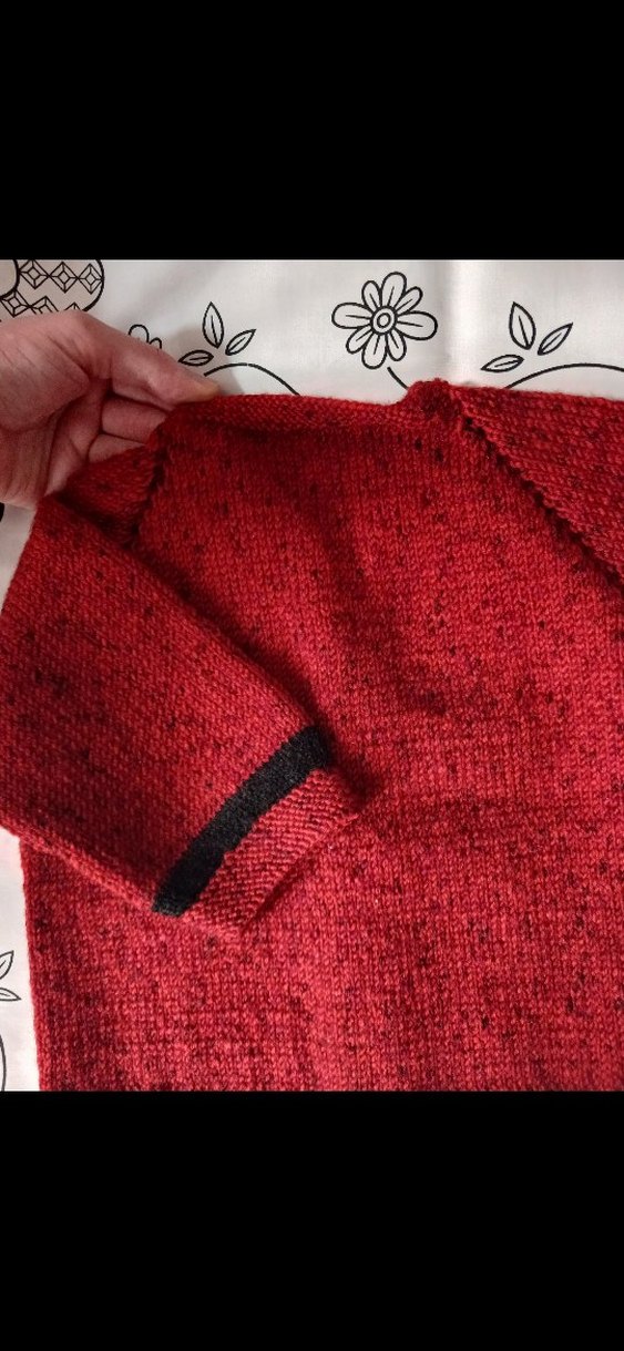 Koyu Kiremit Vintage Erkek Çocuk Triko Ceket - Görsel 3