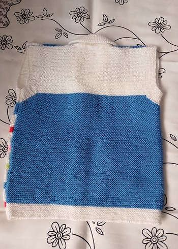 Çok Renkli Erkek Çocuk Örgü Yelek - Görsel 3