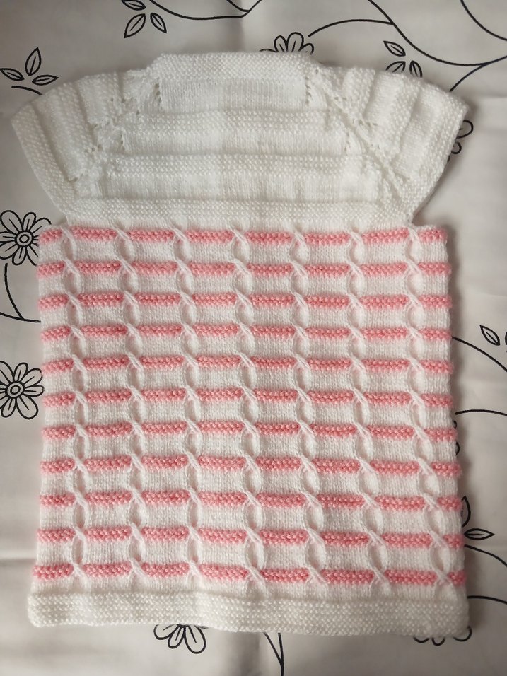 Kız Çocuk Pembe Triko Kolsuz Hırka - Görsel 3