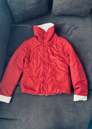 Bordo Kapüşonlu Kadın Kışlık Mont - Görsel 2