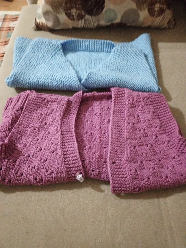 el emeği Örgü 2 adet unısex Çocuk Yeleği - Görsel 4