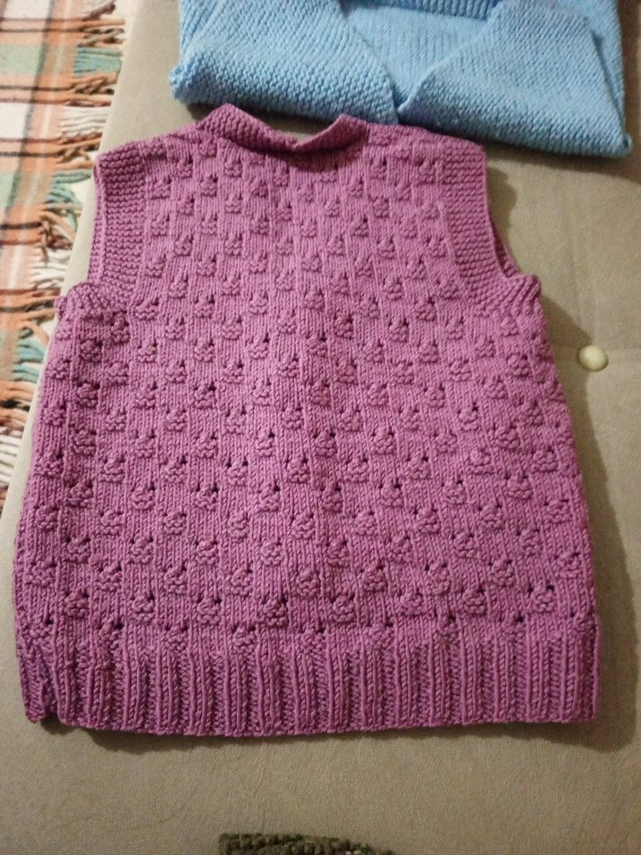 el emeği Örgü 2 adet unısex Çocuk Yeleği - Görsel 3