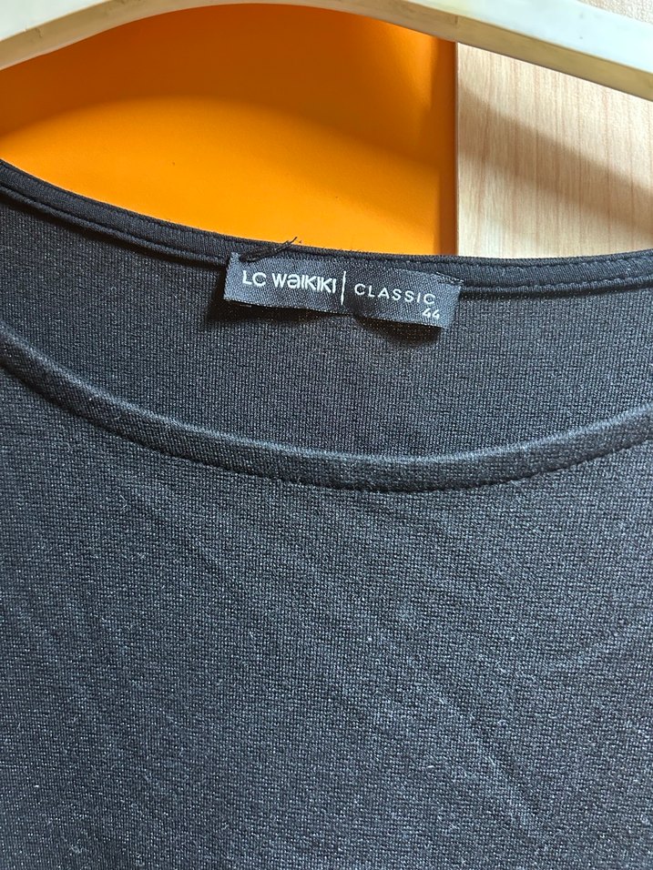 Siyah Uzun Kollu Midi Kadın Tunik - Görsel 2