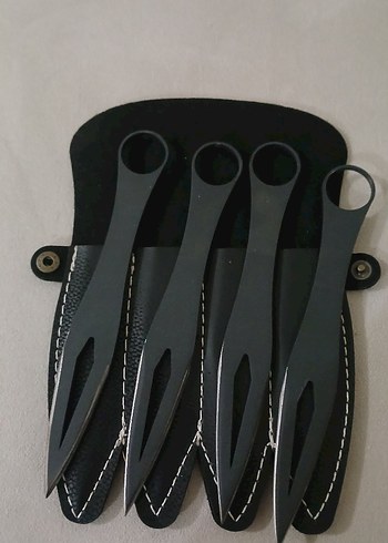 Siyah Deri Kılıflı 4'lü denge bıçağı. - Görsel 2