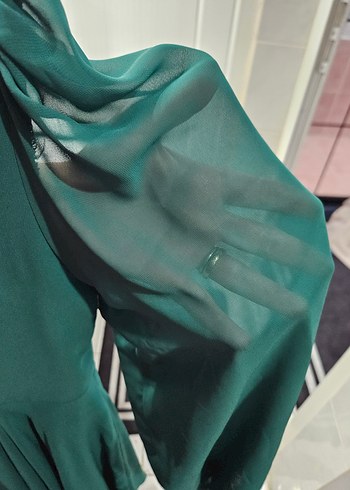 Midi Boy Yeşil Kadın Abiye - Görsel 3