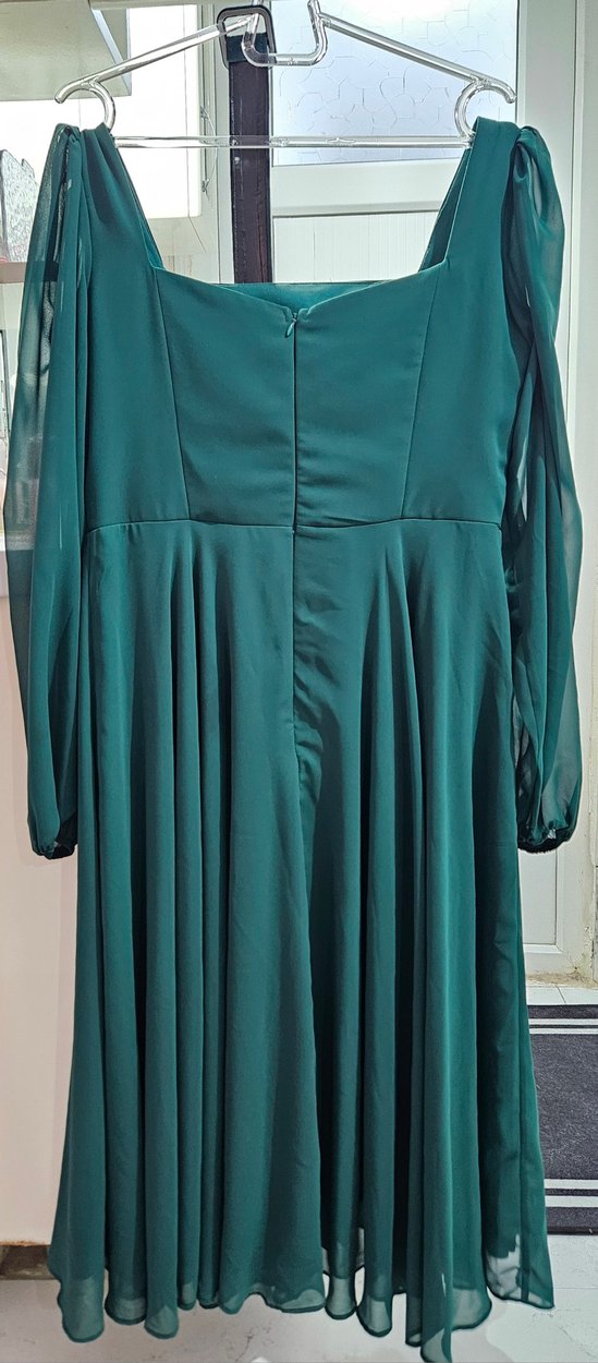 Midi Boy Yeşil Kadın Abiye - Görsel 2