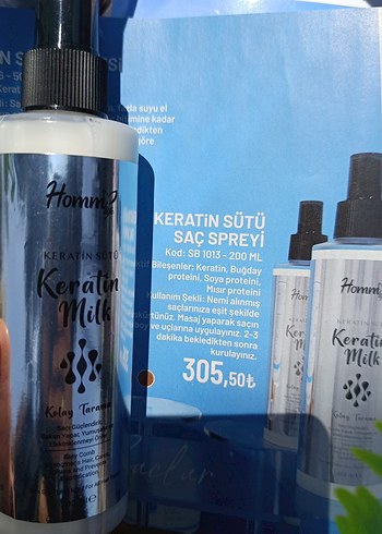 Diğer Homma Keratin Süt Saç Bakım Spreyi