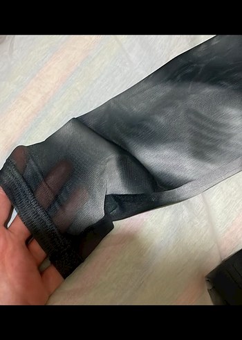 Gri Batik Desenli Uzun Kollu Mini Bluz - Görsel 2