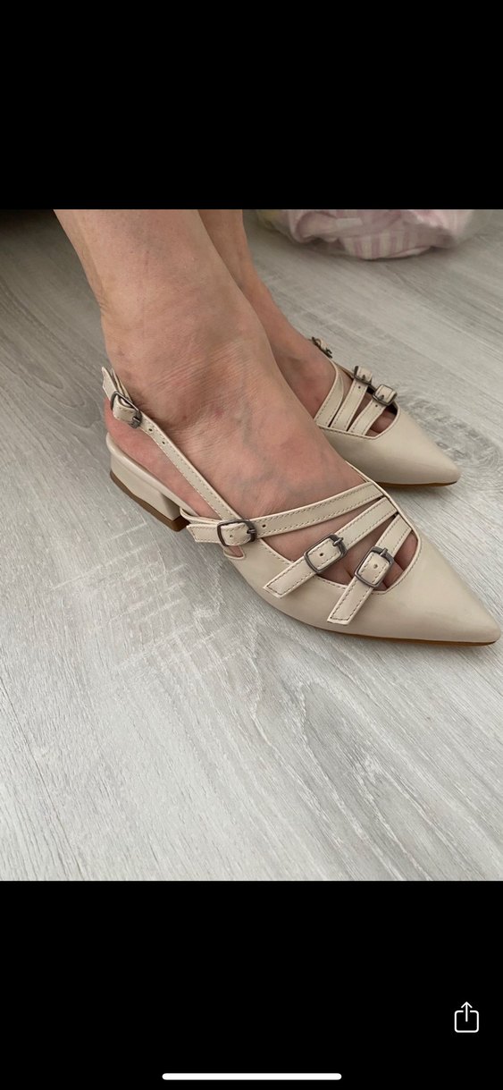 Bej Tokalı Kadın Topuklu Ayakkabı - Görsel 2