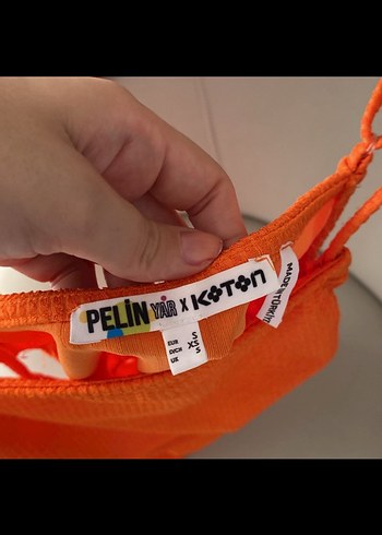 Parlak Turuncu İnce Askılı Mini Elbise - Görsel 3