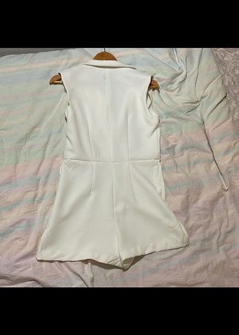Zara kısa beyaz tulum - Görsel 5