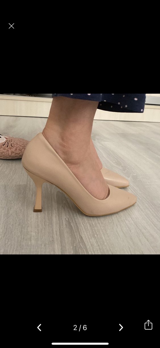 Bej Stiletto Topuklu Kadın Ayakkabı - Görsel 2