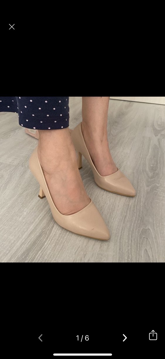 Bej Stiletto Topuklu Kadın Ayakkabı - Görsel 3