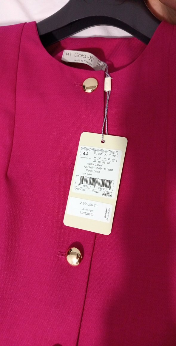 Düğmeli Midi Pembe Kadın Ceket sıfır ürün - Görsel 5