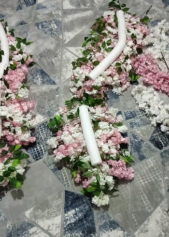 Pastel Pembe Yapay Çiçek Dekorasyonu - Görsel 2