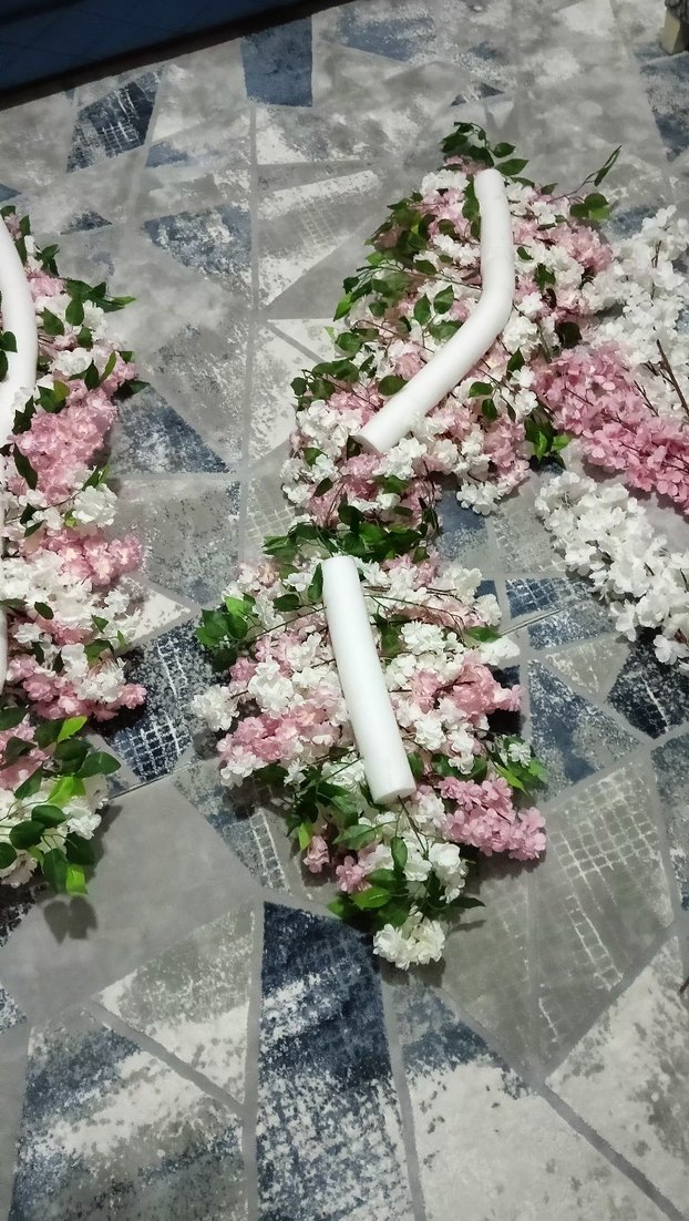 Pastel Pembe Yapay Çiçek Dekorasyonu - Görsel 2