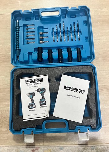 Boş matkap çantası 
Kimmeer Plus Mavi Darbeli Anahtar Seti - Görsel 3
