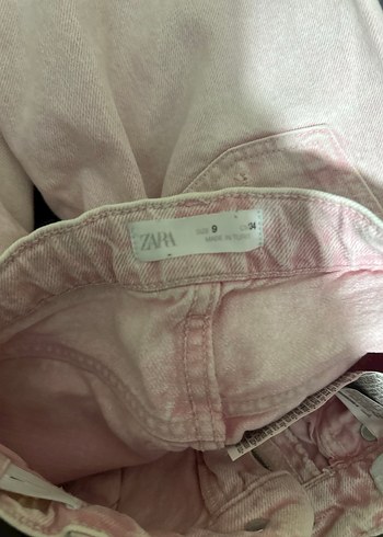 Pembe Bağlama Desenli Bol Kesim Midi Kot Pantolon - Görsel 2