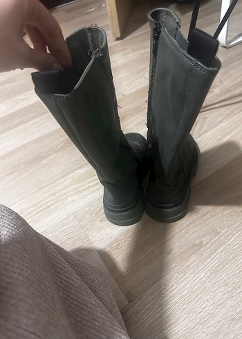 Siyah Gri Stiletto Topuklu Kadın Bot - Görsel 6