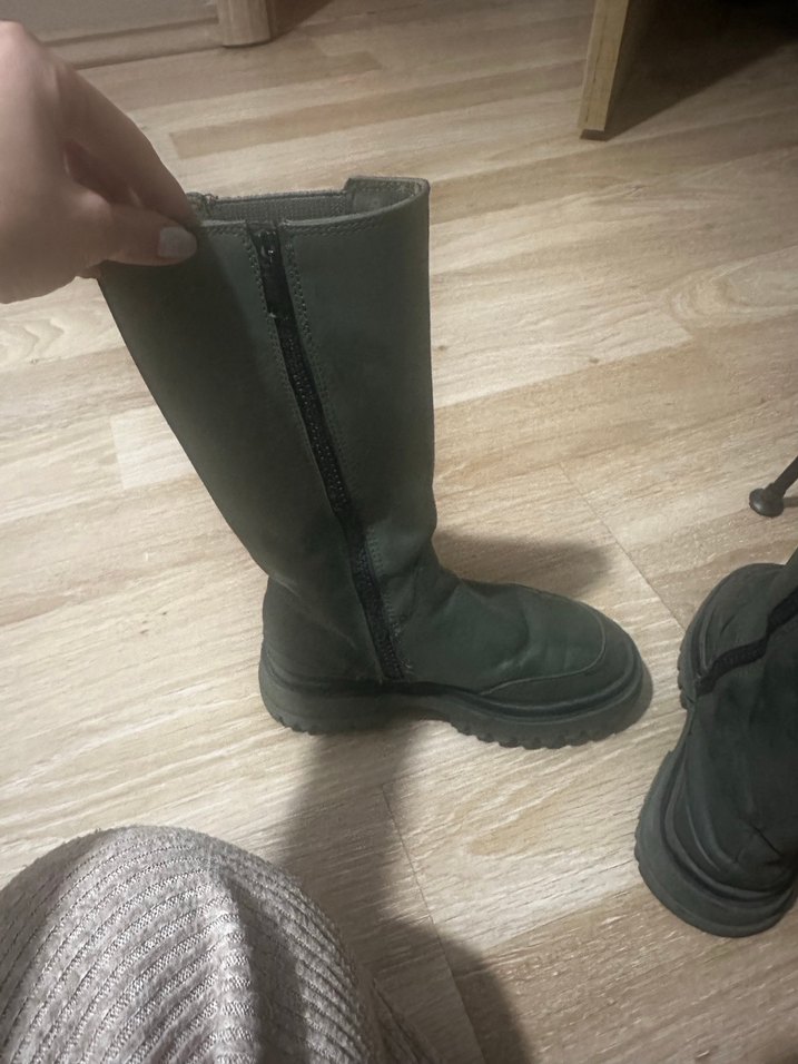 Siyah Gri Stiletto Topuklu Kadın Bot - Görsel 5