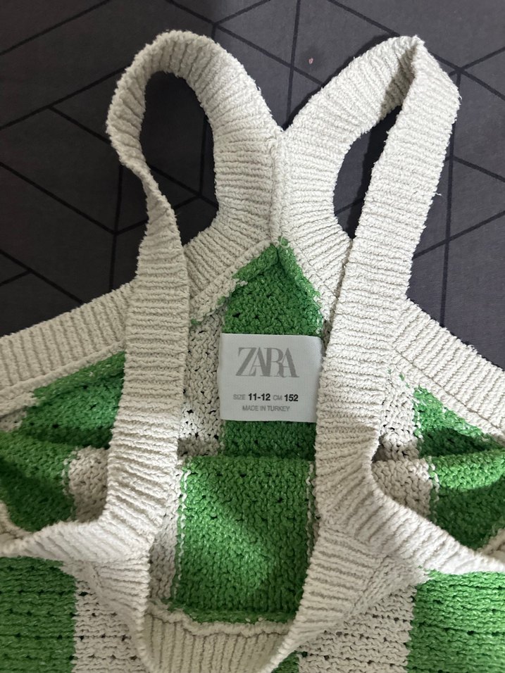 Yeşil Çizgili Örgü Midi Elbise - Görsel 3