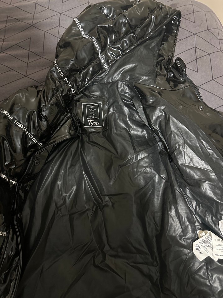 Çocuk Siyah Kapüşonlu Sokak Stili Mont - Görsel 2