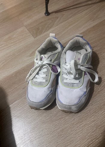 Kız Çocuk Mor Gri Bağcıklı Spor Ayakkabı - Görsel 4