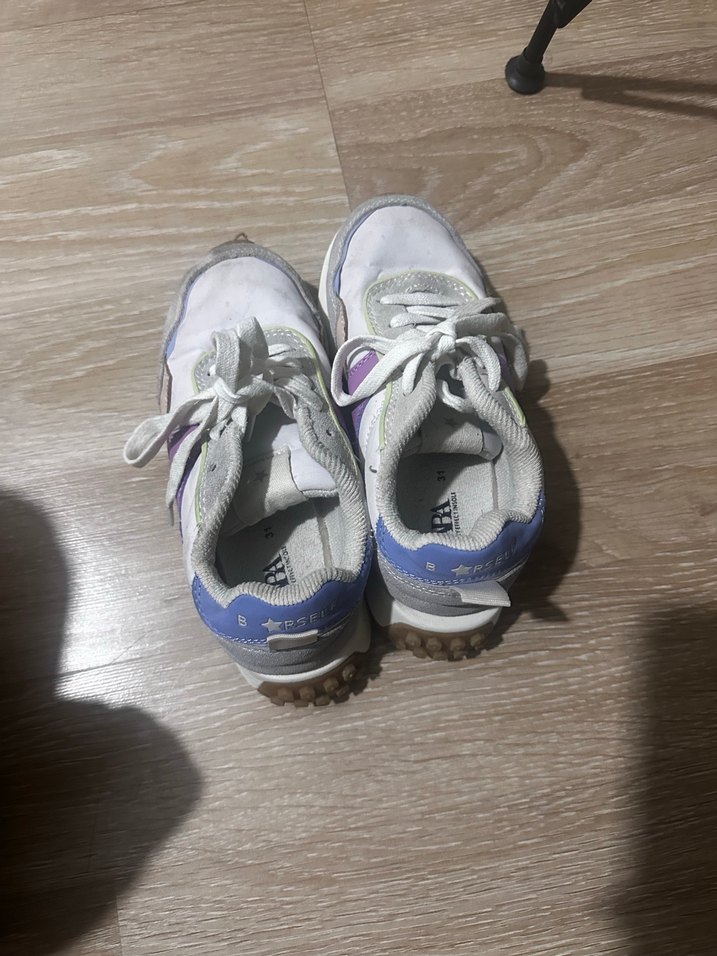 Kız Çocuk Mor Gri Bağcıklı Spor Ayakkabı - Görsel 2