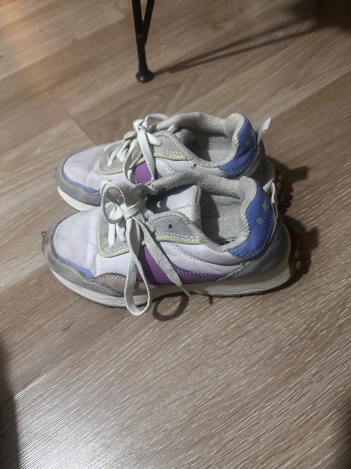 Kız Çocuk Mor Gri Bağcıklı Spor Ayakkabı - Görsel 3