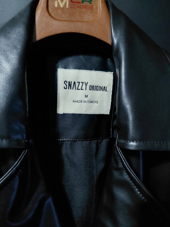 Snazzy marka deri trençkot - Görsel 2