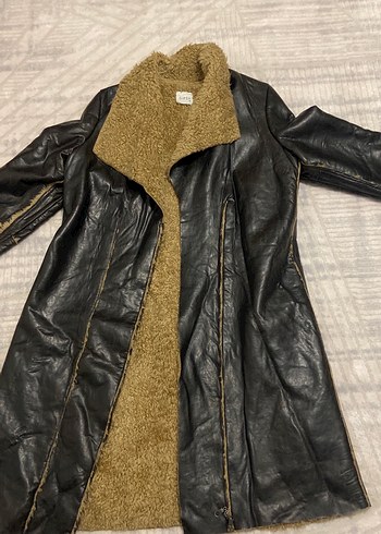 Kahverengi Kürklü Deri Kadın Ceket - Görsel 6