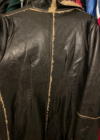 Kahverengi Kürklü Deri Kadın Ceket - Görsel 5