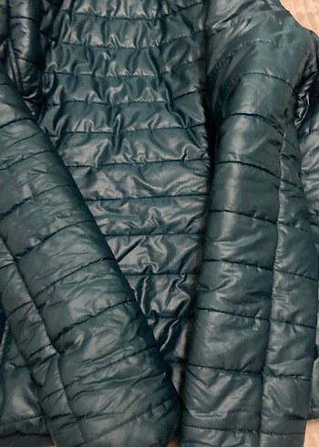 Kadın Mavi Kapüşonlu Fermuarlı Ceket - Görsel 5