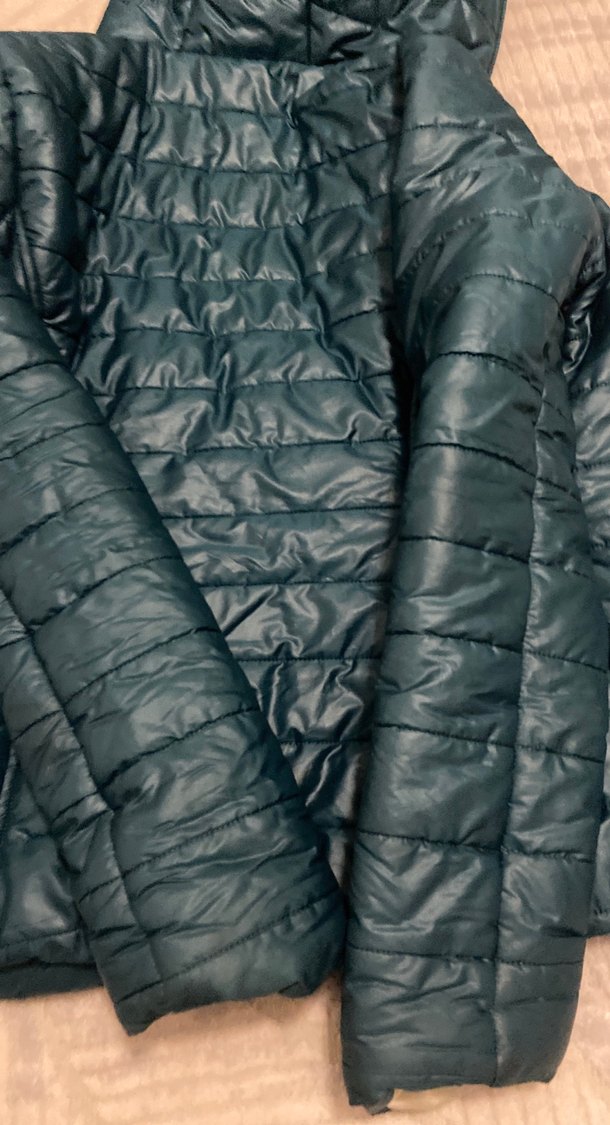 Kadın Mavi Kapüşonlu Fermuarlı Ceket - Görsel 5