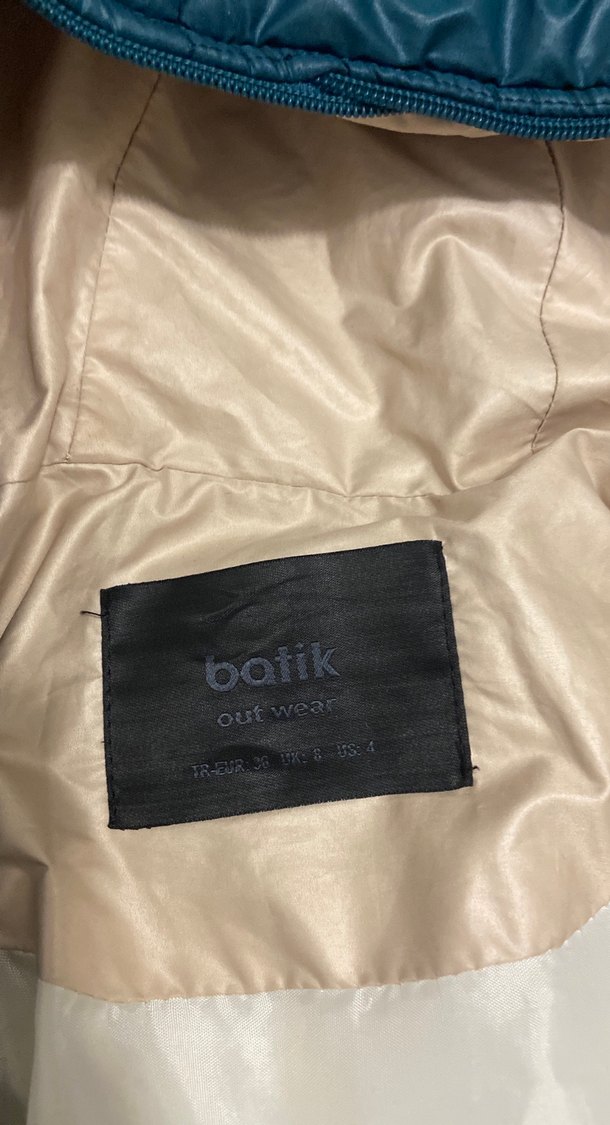 Kadın Mavi Kapüşonlu Fermuarlı Ceket - Görsel 3