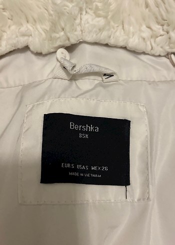 Beyaz Kadın Midi Kışlık Mont Kürklü - Görsel 3