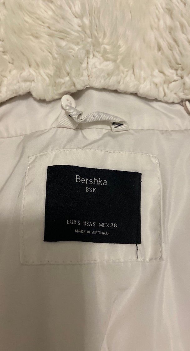 Beyaz Kadın Midi Kışlık Mont Kürklü - Görsel 3