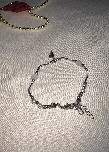 Gri Zincir Detaylı Minimalist Kadın Bileklik - Görsel 2