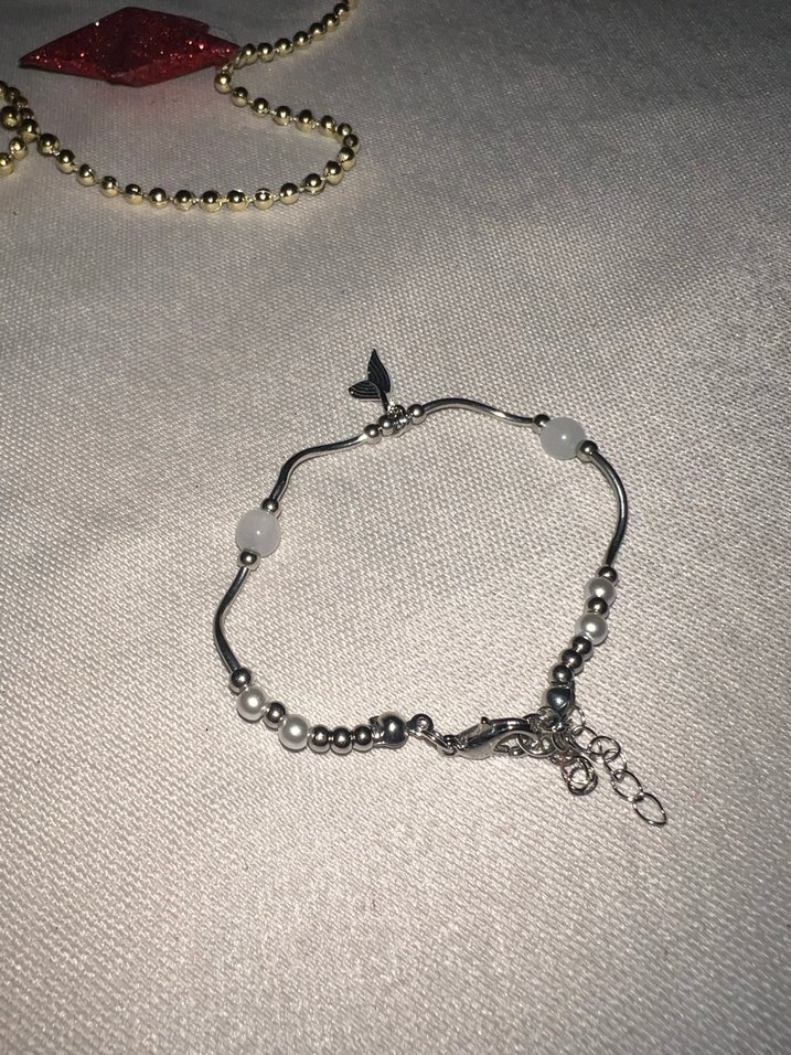 Gri Zincir Detaylı Minimalist Kadın Bileklik - Görsel 2