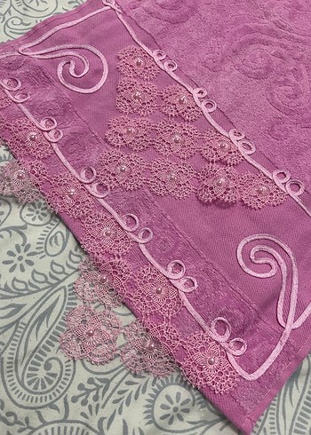 Pembe Nakışlı Mutfak Havlusu - Görsel 2