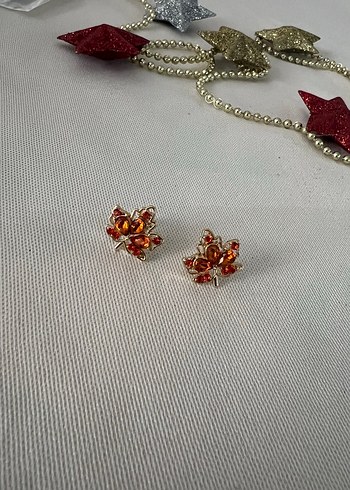 Bohem Vintage Nakışlı Kahverengi Küpe - Görsel 2