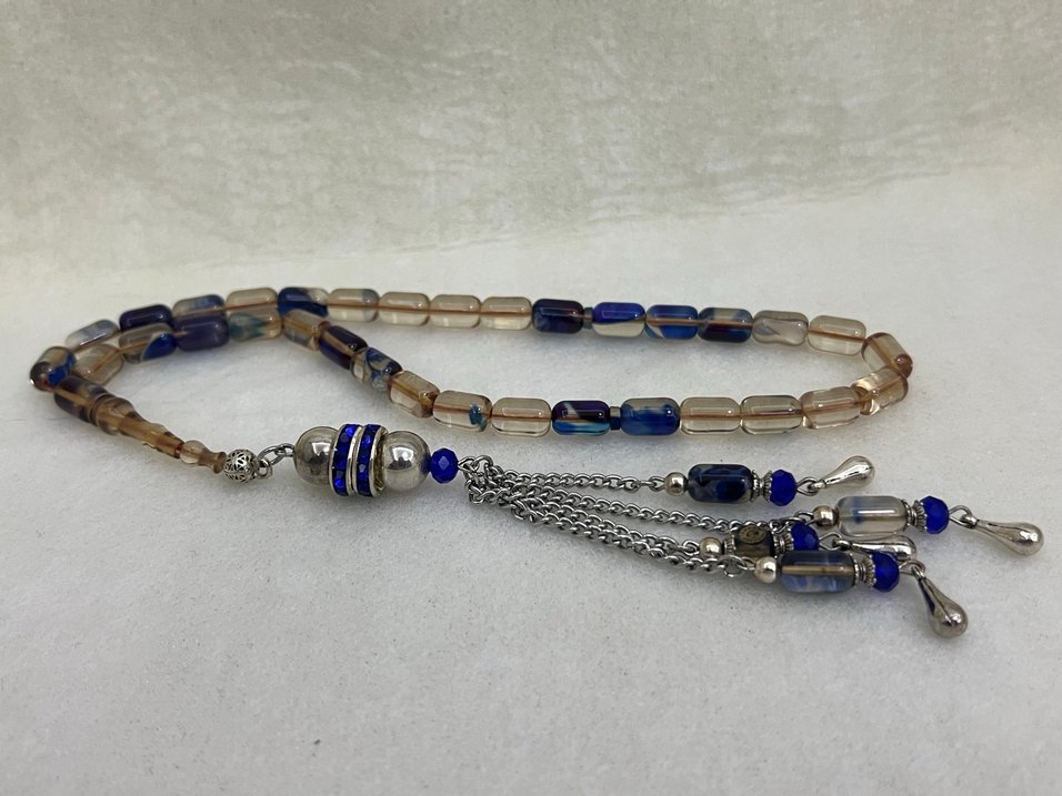 Usta işçilikli sıkma kehribar Erkek Tesbih - Görsel 4