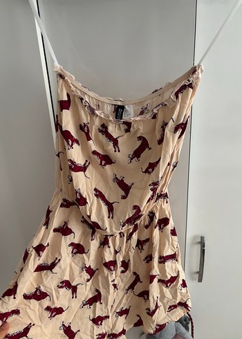 Bohem Leopar Desenli Straplez Mini Tulum